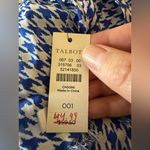 Talbots  Geometric Abstract All-Over Print 100% Modal Lightweight Blue White NWT Photo 2