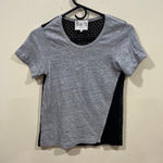 EUC Sea New York Women's Short Sleeve Gray White Embroidered Tee T Photo 0