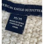 American Eagle  Women's Sweater Crewneck Pullover Cream Cable Knit Size M Photo 2