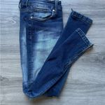 ZARA Denim Skinny Jeans with Faded Wash and Ankle Zippers Photo 2