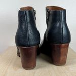 Kork-Ease  Women’s Black Leather Chandra Wedge Ankle Booties Stacked Heel 9.5M Photo 3