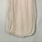 Luisa Ricci Light Pink Smocked Bottom Silk Polka Dot Short Sleeve Blouse S Photo 6