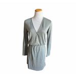 NWT Womens Fleur Wood Metallic Silver Stunning Evening Sheath Dress Photo 2