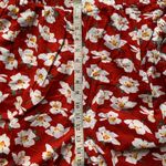 NWT Lulus Flirty Flowers Red Floral Print Wide Leg Pants L Size L Photo 5