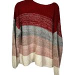 Knox Rose  Red Gray Pink Color Block Sweater XXL Photo 1