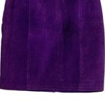 Vintage G III Suede Leather Skirt Size Medium Purple Photo 3