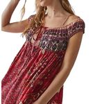 Free People NWT Bali Mariposa Babydoll Dress In Strawberry Combo, Sz XS Photo 3