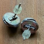 Crystal Earrings Studs Sterling Silver Blue Photo 3