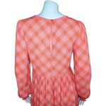 BP NWT . Womens XS Pink Red Ian Bias Plaid Long Balloon Sleeve Midi Dress… Photo 6