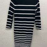 Rag and Bone Striped Knit Bodycon Mini Dress S Black & White Photo 4