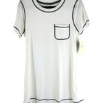 Tuckernuck  Womens White Contrast Seam Short Sleeve Crewneck Sport Dress Sz L Photo 1