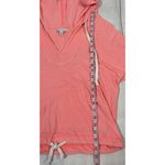American Eagle  Women's Neon Peach Orange 3/4 Sleeve V Neck Pullover Hoodie S Photo 10