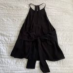 ZARA Black Flowy Tie Top Photo 4