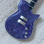 RARE Navajo Signed JB Sugilite Black Onyx Pendant Native American Jewelry Pueblo Purple Photo 6