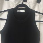 ZARA  Black Fitted Sleeveless Tank Top Photo 2