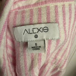 Alexis  for Target pink stripe linen blend belted dress short sleeve small L25 Photo 12