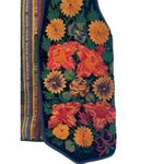 Boho Floral Embroidered Velvet Vest Multicolor Folk Festival Hippie Artisanal M Size M Photo 2