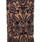 SheIn Womens Beige Black Velvet Burnout Maxi Skirt Sz M Whimsigoth Gothic Photo 0