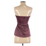 Studio Y Vintage Dark Maroon Burgundy & Black Satin Strapless Bustier Beaded Tube-Top Blouse Photo 7