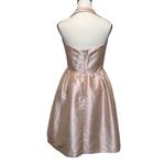 Alfred Sung Style D480 Romantic Halter Cocktail Dress Pearl Pink Shantung Size 8 Photo 3