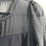Monsoon black sheer polka dot top blouse Size 4 Photo 2