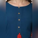 Women's Turquoise Kurti Top,Tunic length or midi dress Casual wear L NWOT Blue Size L Photo 2