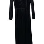 Love by Design Black Velvet Long Sleeve Formal Maxi Dress L Photo 1