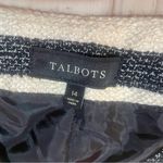 Talbots Blazer Womens Size 14 Ivory Blue Nautical Stripe Preppy Career Office Photo 5