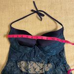 Coquette Push Up Lace Baby Doll Top Blue Size L Photo 13