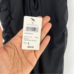 Windsor  LBD Black Sheer Mesh Ruched Gathered‎ Strappy Cowl Neck Mini Dress Photo 6