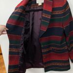 Petite Sophisticate Vintage Womans Petite S Southwestern Blanket Long Striped Blazer Aztec Tapestry Photo 3