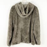 Lucky Brand  Brown Plush Soft Spellout Logo Striped Long Sleeves Hoodie Pullover Photo 1