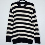 ZARA New Black & White Stripe Textured Sweater Size Large Photo 0