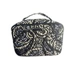 Vera Bradley Vera‎ Bradley Train Case Cosmetic Makeup Bag Travel Organizer Black Paisley Photo 9