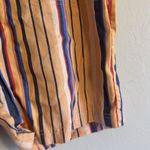 Soft Surroundings  ladies Striped Multicolor Shorts linen blended size medium Photo 2