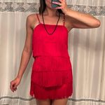 Red Fringe Dress Photo 0