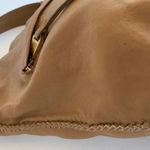Christopher Kon Caramel Leather Hobo Bag Boho Tan Slouchy 70s Vibes Whipstitch Tan Photo 8