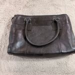 wilson's leather Vtg Wilsons Black Leather Tote Bag Work Travel Satchel Top Handle Shoulder Bag Photo 5