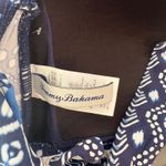 Tommy Bahama  Swim Top Bandeau Halter Navy Blue Floral‎ Bikini Size L Photo 2