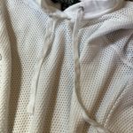 Ralph Lauren LRL Sweater Womens Large White Pullover Hoodie Thermal Waffle Knit Photo 6