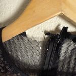 Rachel Roy Charcoal Silver Sequined Long Sleeve Cocktail Party Midi Dress Sz XS Black Photo 6