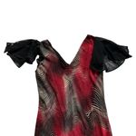 Vintage Y2K Gothic Whimsigoth Fairy Handkerchief Hem Midi Dress Zebra Size M Red Size M Photo 8