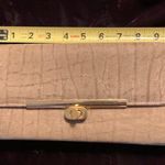 Vintage Wild Buffalo Reptile Skin Clutch Purse Gold Photo 6