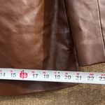 Abercrombie & Fitch  Brown Vegan Leather Blazer Jacket Women’s Sz M Photo 11