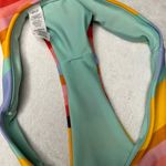 Aerie Striped Cheeky High Cut Bikini Bottom in Multicolor Size XS Photo 3