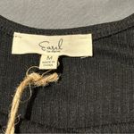 easel *NWT* Ribbed Knit Long Sleeve Crop Top Black Size Medium Photo 3