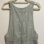 Anthropologie Pilcro Dessa Overall Romper Green Embroidered Flowers Size M Photo 8