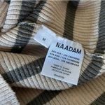 NAADAM Silk & Cashmere Knit Tan Striped Long Sleeve Cropped Top Size Medium Photo 4