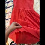 Rebecca Taylor 8 Coral Smocked-Top Sleeveless Dress Photo 13