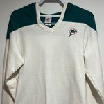 NFL  EUC Miami Dolphins Women's Cream and Teal Hoodie Photo 0